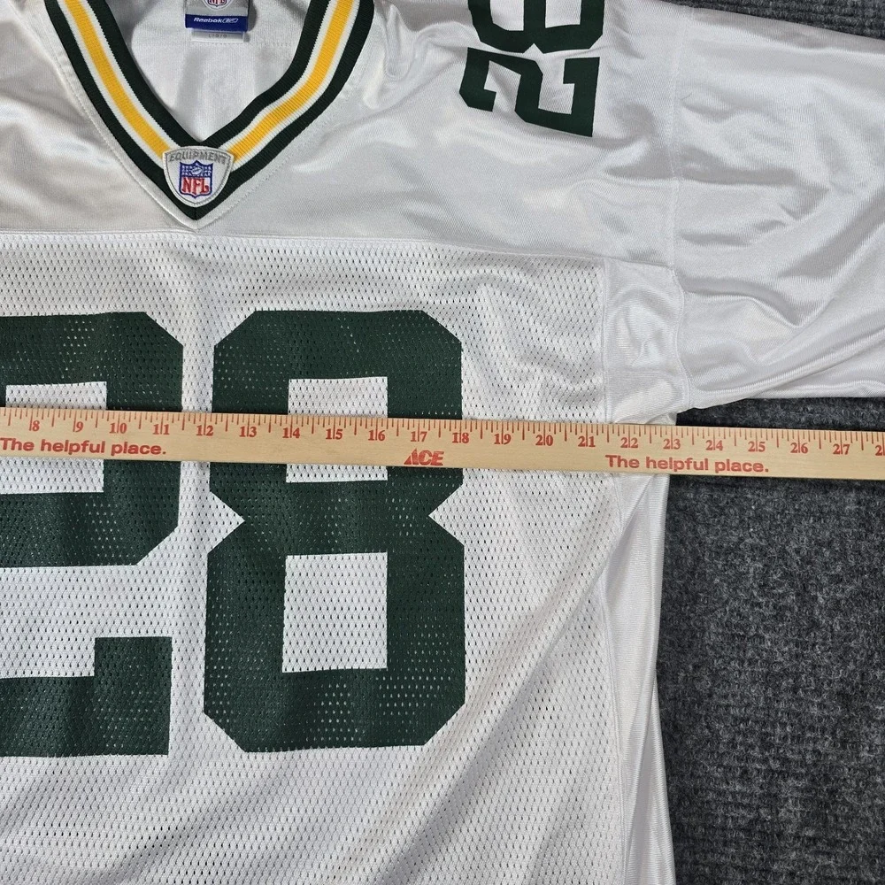 Vintage Reebok NFL Green Bay Packers Ahmad Carroll #28 White Away Jersey Mens L